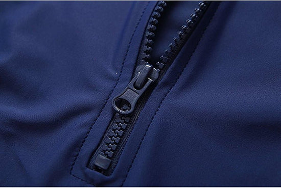 Baby Boys Kids Swimsuit One Piece Toddlers Zipper Bathing Suit Swimwear with Hat - Velinare