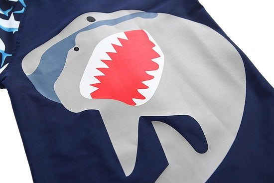 Baby Boys Kids Swimsuit One Piece Toddlers Zipper Bathing Suit Swimwear with Hat - Velinare