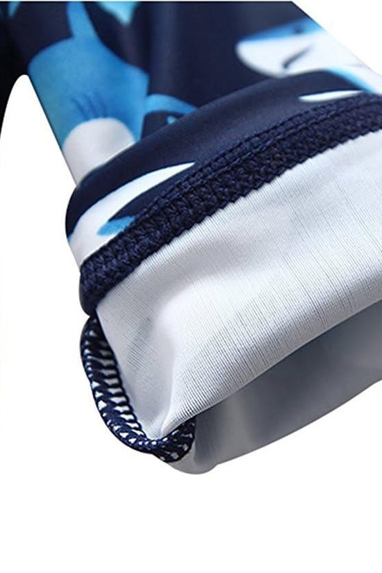 Baby Boys Kids Swimsuit One Piece Toddlers Zipper Bathing Suit Swimwear with Hat - Velinare