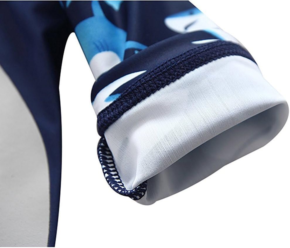 Baby Boys Kids Swimsuit One Piece Toddlers Zipper Bathing Suit Swimwear with Hat - Velinare