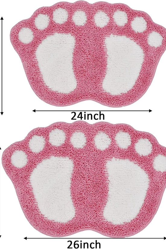 Bathroom Rugs Mats Water Absorbent Non - Slip Mat Used in Bathroom, Shower, Room, Etc.Soft Microfiber Bath Mat Machine Washable Bath Mat Bathroom Mat (Pink, 19X26'') - Velinare