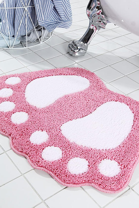 Bathroom Rugs Mats Water Absorbent Non - Slip Mat Used in Bathroom, Shower, Room, Etc.Soft Microfiber Bath Mat Machine Washable Bath Mat Bathroom Mat (Pink, 19X26'') - Velinare