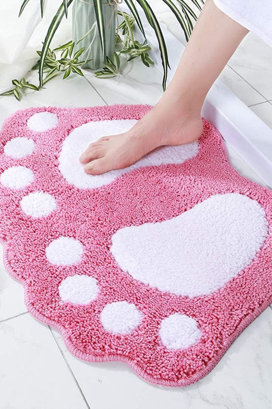 Bathroom Rugs Mats Water Absorbent Non - Slip Mat Used in Bathroom, Shower, Room, Etc.Soft Microfiber Bath Mat Machine Washable Bath Mat Bathroom Mat (Pink, 19X26'') - Velinare