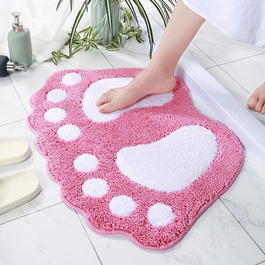 Bathroom Rugs Mats Water Absorbent Non - Slip Mat Used in Bathroom, Shower, Room, Etc.Soft Microfiber Bath Mat Machine Washable Bath Mat Bathroom Mat (Pink, 19X26'') - Velinare