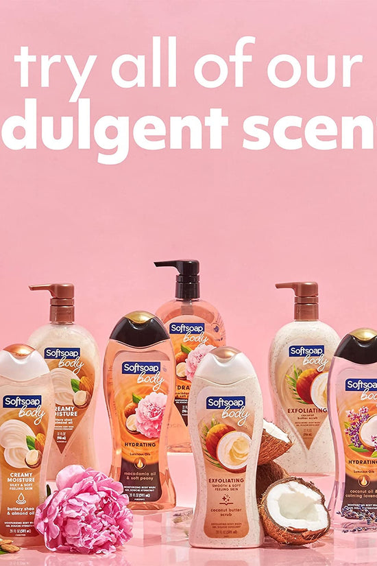 Body Wash Exfoliating Scrub, Coconut Butter Scent, 20 Oz Bottle - Velinare