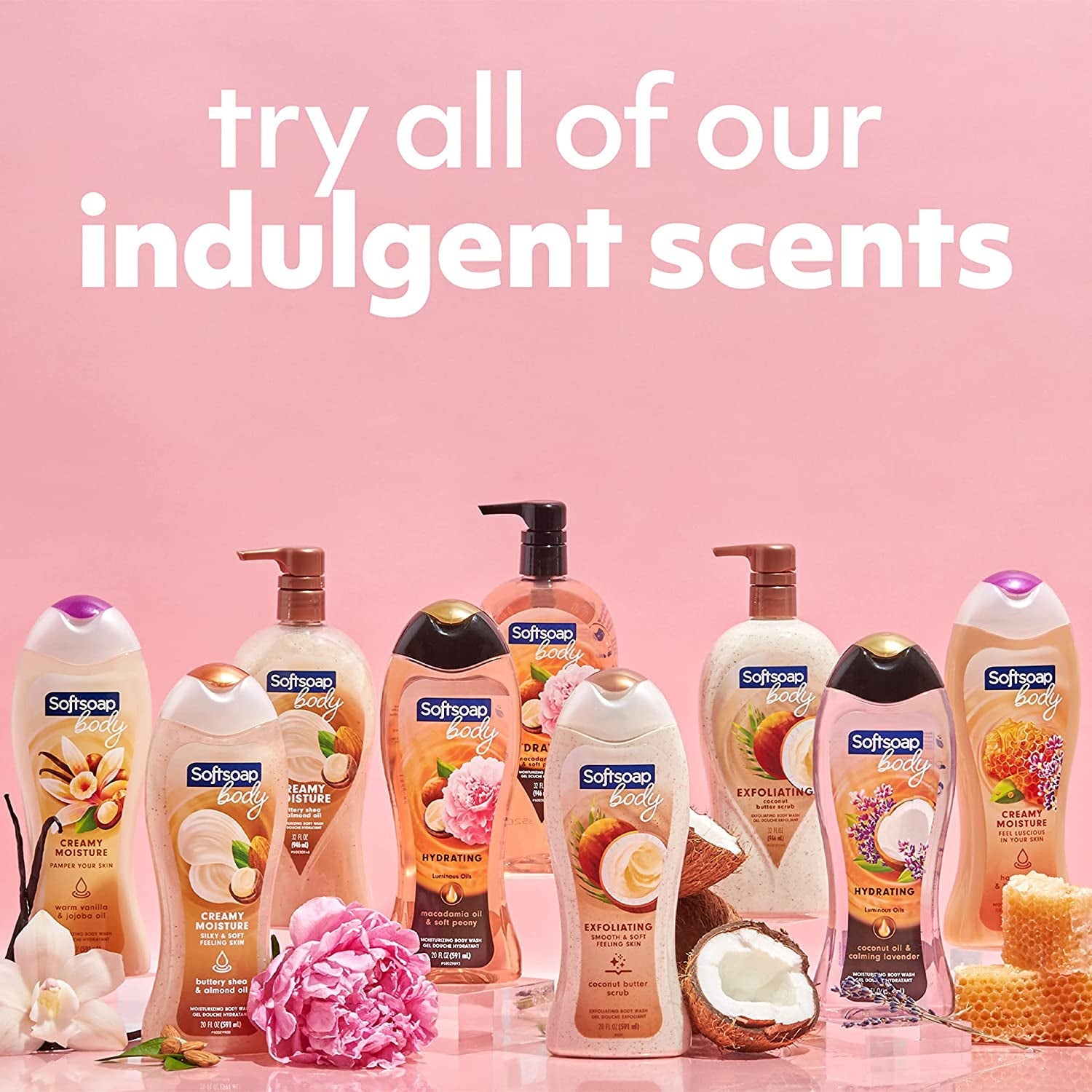 Body Wash Exfoliating Scrub, Coconut Butter Scent, 20 Oz Bottle - Velinare