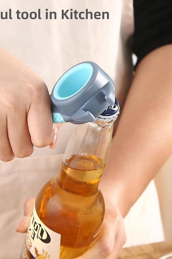 Bottle Opener, Multifunctional Blue and Grey Jar Opener, Jar Openers for Seniors - Velinare