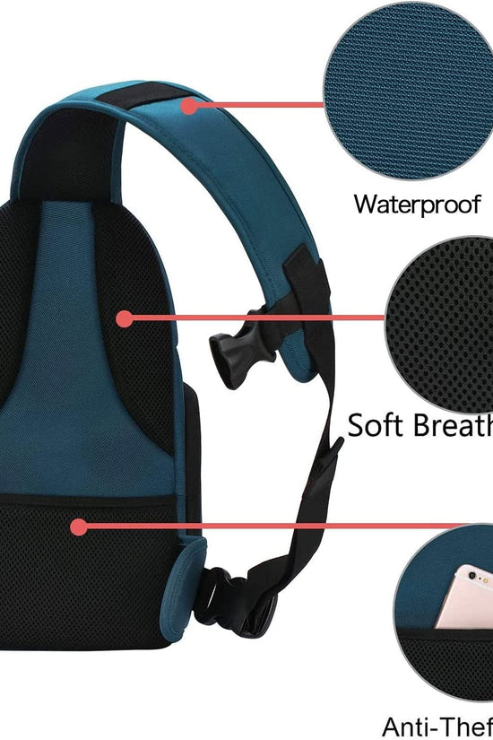 Camera Sling Bag, Dslr/Slr/Mirrorless Camera Backpack Case Shockproof Photography Backpack with Tripod Holder & Removable Modular Inserts Compatible with Canon/Nikon/Sony/Fuji - Velinare