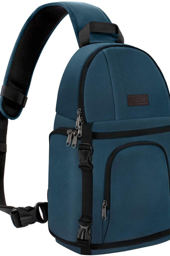 Camera Sling Bag, Dslr/Slr/Mirrorless Camera Backpack Case Shockproof Photography Backpack with Tripod Holder & Removable Modular Inserts Compatible with Canon/Nikon/Sony/Fuji - Velinare