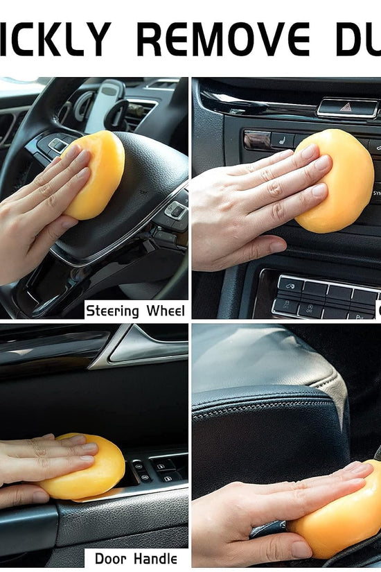 Car Cleaning Gel Car Cleaning Putty Car Slime for Cleaning Car Detailing Putty Detail Tools Car Interior Cleaner Automotive Car Cleaning Kits Yellow Rose - Velinare