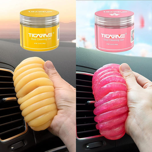 Car Cleaning Gel Car Cleaning Putty Car Slime for Cleaning Car Detailing Putty Detail Tools Car Interior Cleaner Automotive Car Cleaning Kits Yellow Rose - Velinare