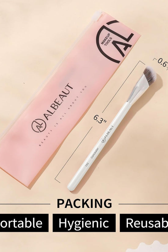 Concealer Brush, Angled under Eye Makeup Small Foundation Precision Face Blending Brush (193 Concealer Brush) - Velinare