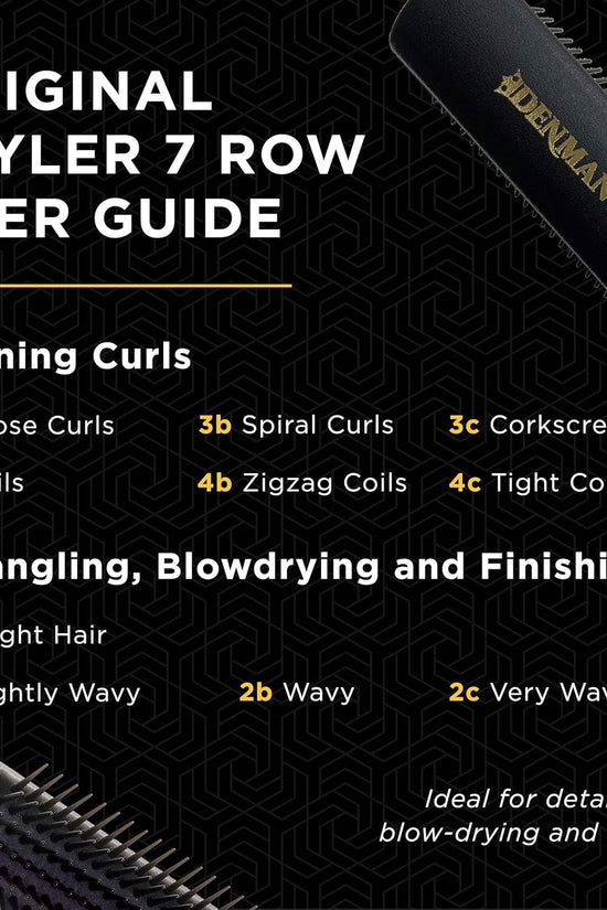 D3 7 Rows Curly Hair Brush Detangling Detangling Detangling Shaping Curls Defining Hair Brush for Men and Women - Velinare