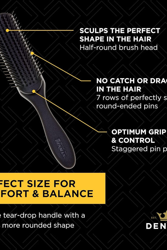 D3 7 Rows Curly Hair Brush Detangling Detangling Detangling Shaping Curls Defining Hair Brush for Men and Women - Velinare