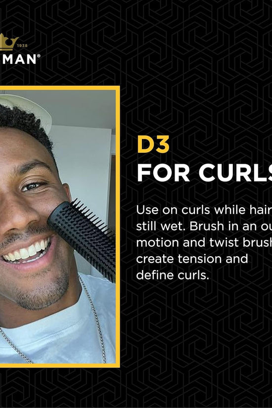 D3 7 Rows Curly Hair Brush Detangling Detangling Detangling Shaping Curls Defining Hair Brush for Men and Women - Velinare