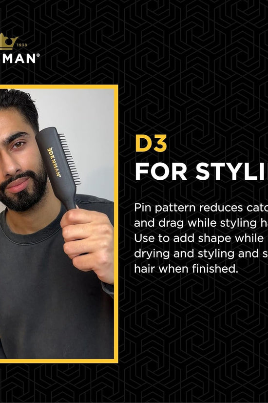 D3 7 Rows Curly Hair Brush Detangling Detangling Detangling Shaping Curls Defining Hair Brush for Men and Women - Velinare