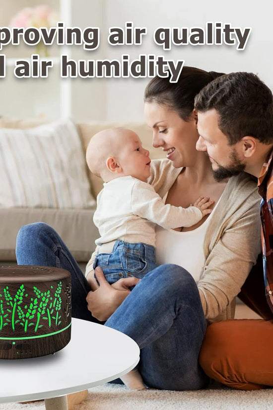 Diffusers for Essential Oils Large Room 600Ml,Essential Oil Diffusers for Home with R/C,Cool Mist Humidifier,7 Colors Lights & 3 Mist Mode Waterless Auto off for Office - Velinare