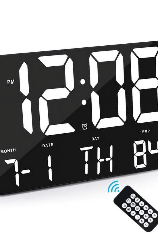 Digital Wall Alarm Clock, LED Digital Clock Large Numbers Display 11.4