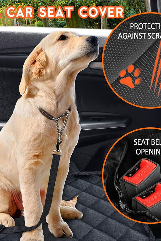 Dog Car Seat Cover, Back Seat Cover for Dogs Pet Car Seat Protector Waterproof Bench Car Seat Cover, Non - Slip Reat Seat Cover Fits Middle Armrest for Most Cars Trucks Suvs - Black - Velinare