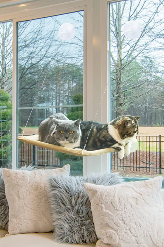 Cat Window Perch for Sill Pets Kitty Window Shelves Beds Cat Hammock-Khaki
