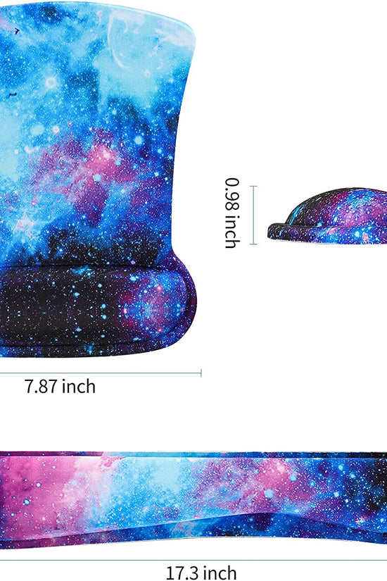 Keyboard Wrist Rest Pad and Mouse Wrist Rest Support Mouse Pad Set,Sturdy & Comfortable & Lightweight for Easy Typing & Pain Relief-Ergonomic Support (Galaxy)