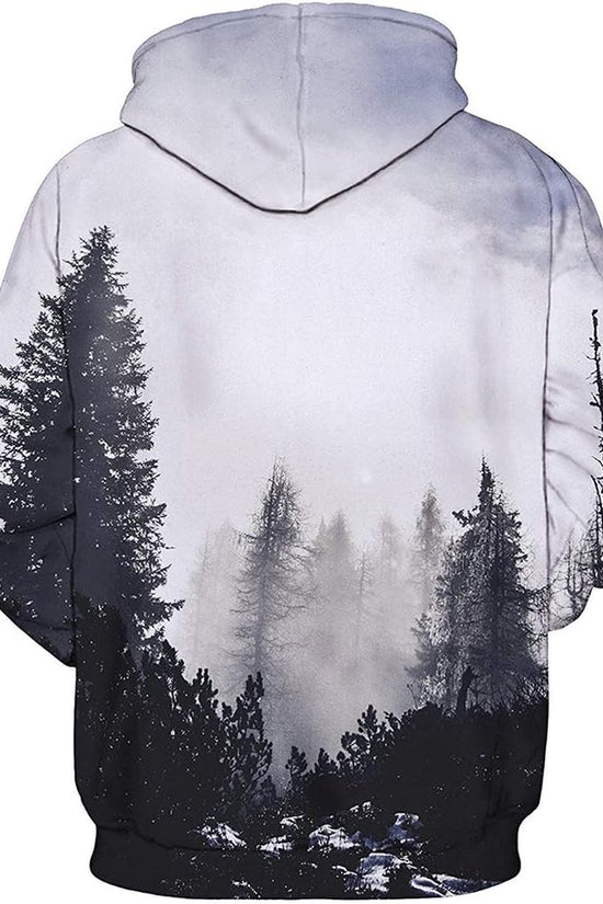 Unisex Hoodies 3D Print Galaxy Pullover Hooded Sweatshirt Hoodies with Big Pockets for Men, Teen Boy, Women