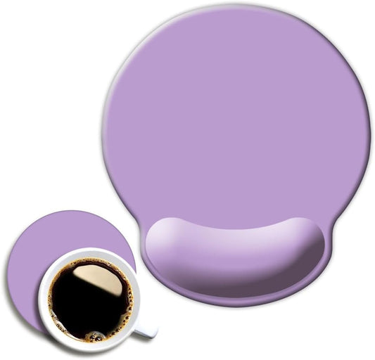 Ergonomic Mouse Pad with Wrist Support, Cute Wrist Pad with Non - Slip Rubber Base for Computer, Laptop, Home Office Gaming, Working, Easy Typing & Pain Relief,Clove Purple - Velinare
