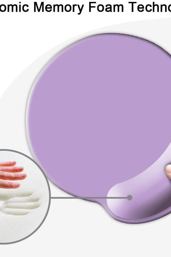 Ergonomic Mouse Pad with Wrist Support, Cute Wrist Pad with Non - Slip Rubber Base for Computer, Laptop, Home Office Gaming, Working, Easy Typing & Pain Relief,Clove Purple - Velinare
