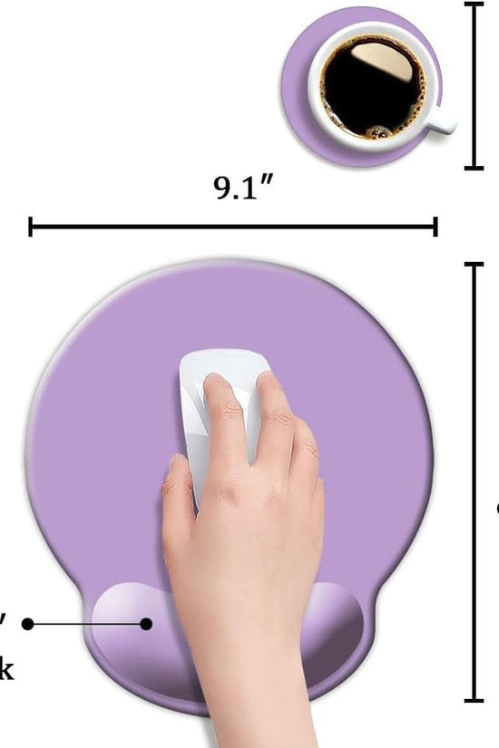 Ergonomic Mouse Pad with Wrist Support, Cute Wrist Pad with Non - Slip Rubber Base for Computer, Laptop, Home Office Gaming, Working, Easy Typing & Pain Relief,Clove Purple - Velinare