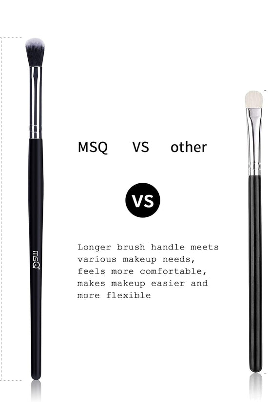 Eye Makeup Brushes 12Pcs Eyeshadow Makeup Brushes Set with Soft Synthetic Hairs & Real Longer Wood Handle for Eyeshadow, Eyelash,Eyebrow, Eyeliner, Blending, Conclear(Black) - Velinare