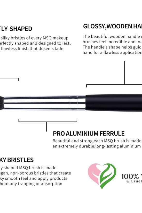 Eye Makeup Brushes 12Pcs Eyeshadow Makeup Brushes Set with Soft Synthetic Hairs & Real Longer Wood Handle for Eyeshadow, Eyelash,Eyebrow, Eyeliner, Blending, Conclear(Black) - Velinare