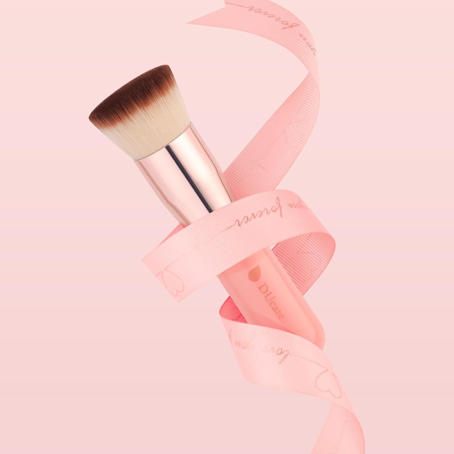 Flat Top Kabuki Foundation Brush - Premium Makeup Brush for Liquid, Cream, and Powder - Buffing, Blending, and Face,Pink - Velinare