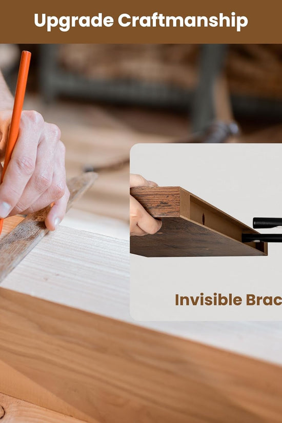 Floating Shelves for Wall, Rustic Wood Wall Mounted Shelves for Bathroom, Bedroo - Velinare