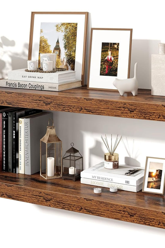 Floating Shelves for Wall, Rustic Wood Wall Mounted Shelves for Bathroom, Bedroo - Velinare