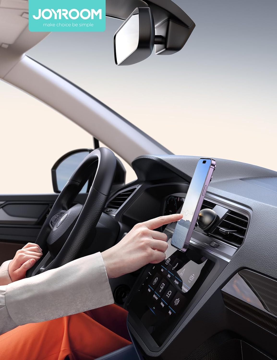 for Magsafe Car Mount, All - Metal Magnetic Phone Holder for Car, [Stronger Magnet] Car Magnet Phone Mount for Dash, Fit for Iphone 16 15 14 13 12 - Velinare