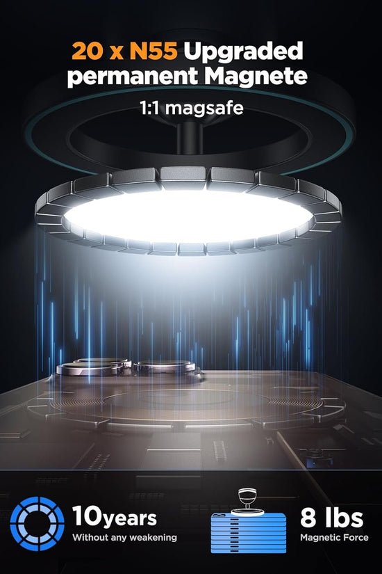 for Magsafe Car Mount, All - Metal Magnetic Phone Holder for Car, [Stronger Magnet] Car Magnet Phone Mount for Dash, Fit for Iphone 16 15 14 13 12 - Velinare