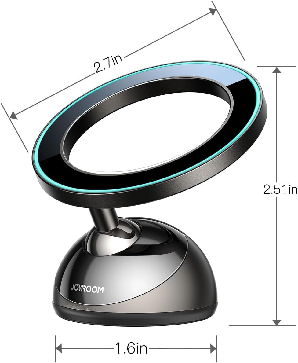 for Magsafe Car Mount, All - Metal Magnetic Phone Holder for Car, [Stronger Magnet] Car Magnet Phone Mount for Dash, Fit for Iphone 16 15 14 13 12 - Velinare