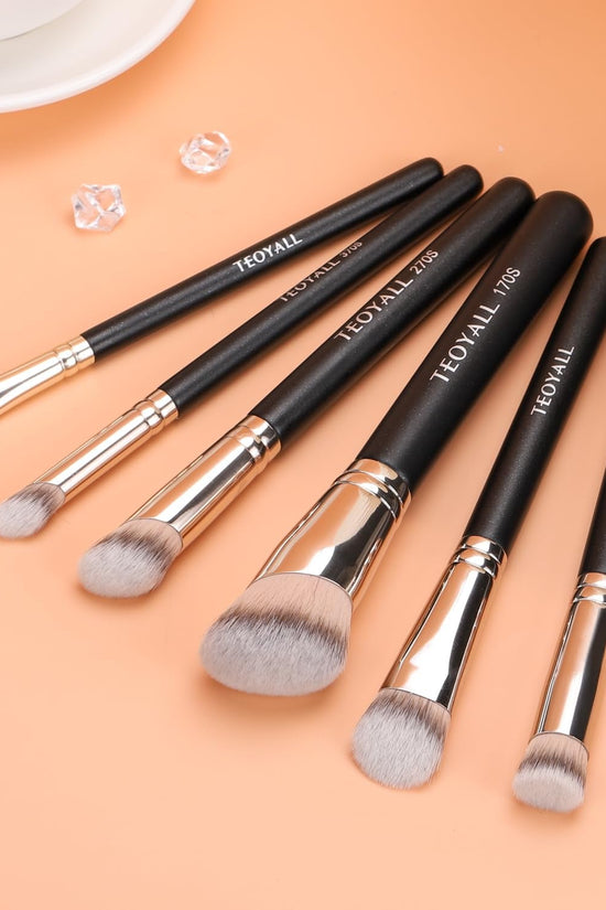 Foundation Contour Conceal Brush Set, 3PCS Angled Synthetic Kabuki Brush for Blending Setting Buffing with Liquid, Cream and Powder Cosmetic (170S/270S/370S) - Velinare