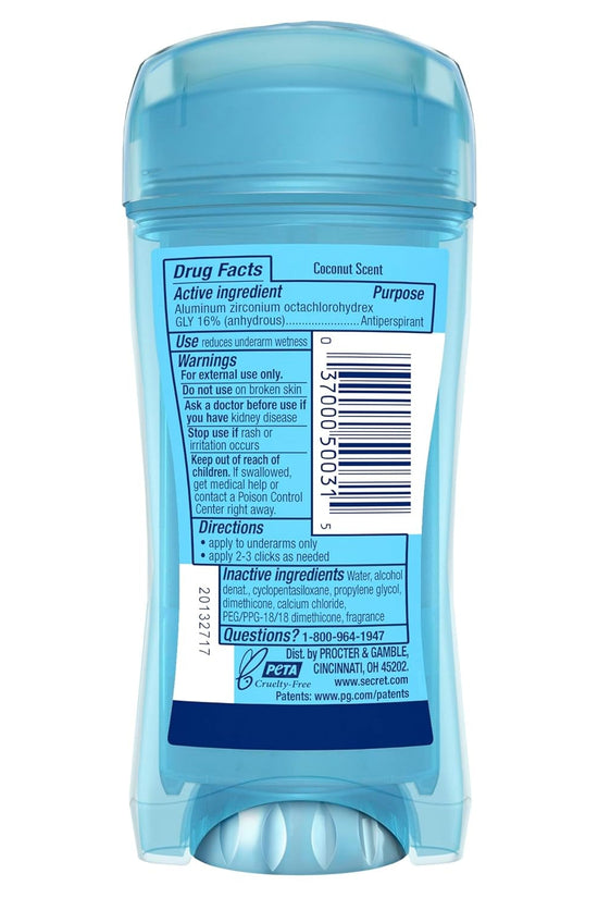 Fresh Antiperspirant Deodorant for Women, 72Hr Breathable Sweat & Odor Protection, Instant Freshness & Gentle, PH Balancing Minerals, Clear Gel, Nurturing Coconut Scent, 2.6 Oz - Velinare