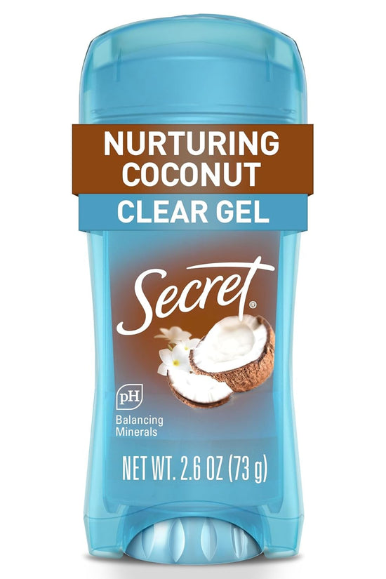 Fresh Antiperspirant Deodorant for Women, 72Hr Breathable Sweat & Odor Protection, Instant Freshness & Gentle, PH Balancing Minerals, Clear Gel, Nurturing Coconut Scent, 2.6 Oz - Velinare