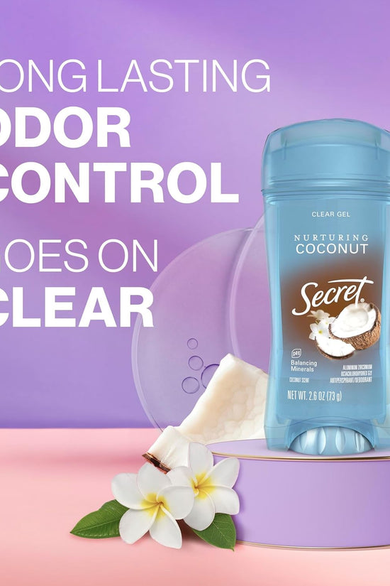 Fresh Antiperspirant Deodorant for Women, 72Hr Breathable Sweat & Odor Protection, Instant Freshness & Gentle, PH Balancing Minerals, Clear Gel, Nurturing Coconut Scent, 2.6 Oz - Velinare