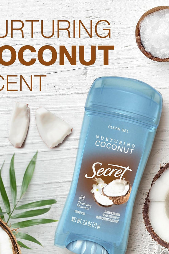 Fresh Antiperspirant Deodorant for Women, 72Hr Breathable Sweat & Odor Protection, Instant Freshness & Gentle, PH Balancing Minerals, Clear Gel, Nurturing Coconut Scent, 2.6 Oz - Velinare