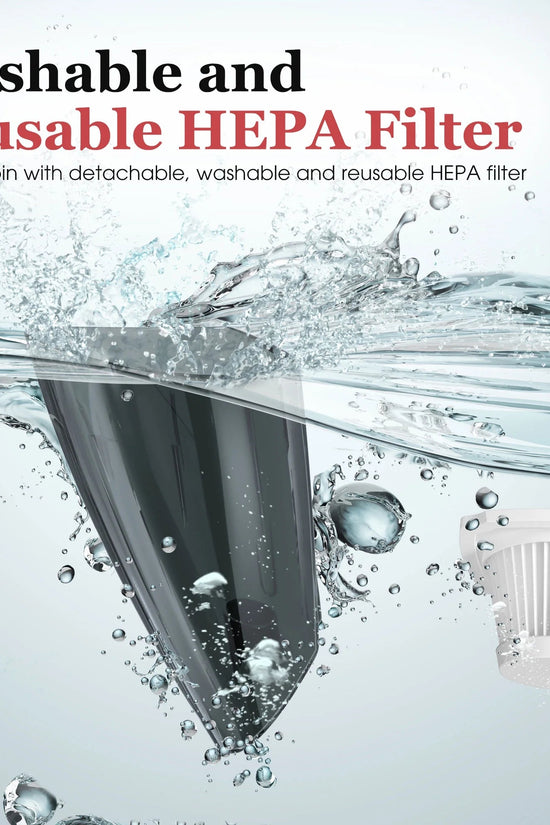 Handheld Vacuum Cordless, Portable Mini Car Vacuum Cleaner Cordless with Powerful Suction, Hand Vacuum Cleaner Cordless Rechageable for Car, Black - Velinare