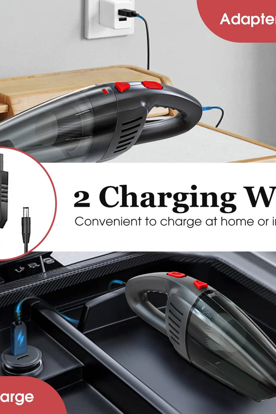 Handheld Vacuum Cordless, Portable Mini Car Vacuum Cleaner Cordless with Powerful Suction, Hand Vacuum Cleaner Cordless Rechageable for Car, Black - Velinare