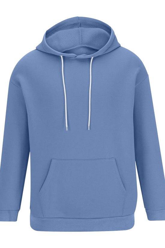 Hoodie for Men Big and Tall,Men Casual Overiszed Hoodies round Neck with Pocket Pullover Long Sleeve Tops Sweatshirt - Velinare