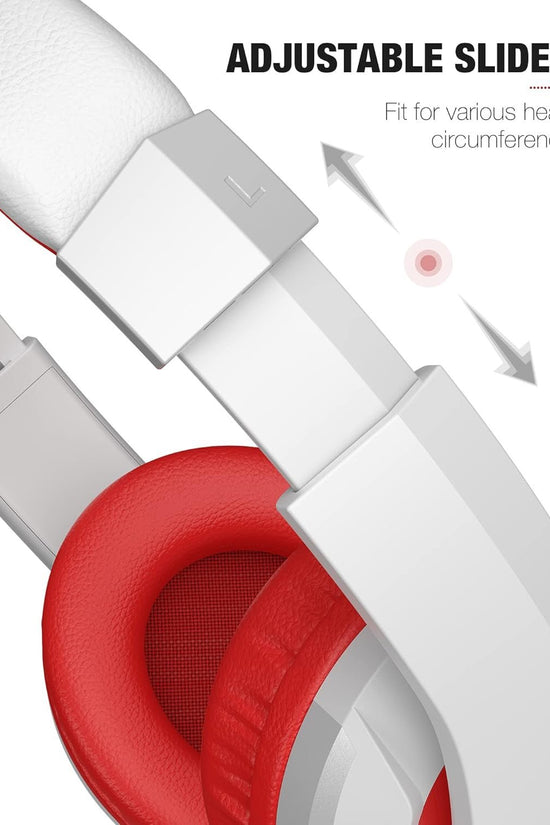 I41 Kids Headphones, on Ear Headphones with 3.5Mm Jack for Kids Children Girls Boys Teens, Foldable, Adjustable, Red - Velinare