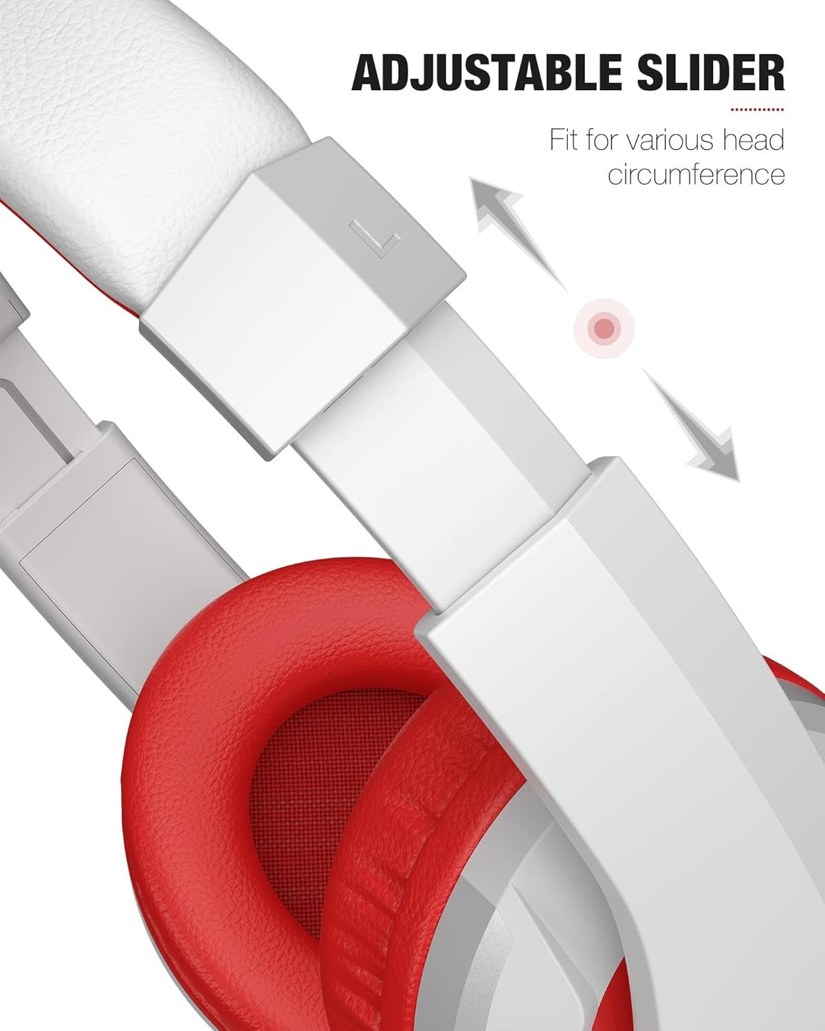 I41 Kids Headphones, on Ear Headphones with 3.5Mm Jack for Kids Children Girls Boys Teens, Foldable, Adjustable, Red - Velinare