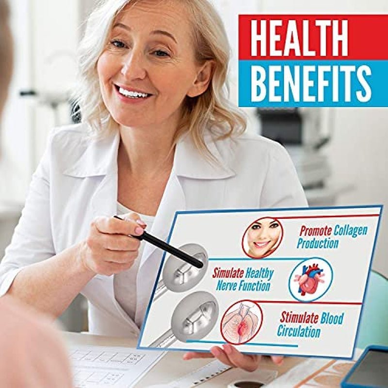 Ice Globes for Facials | Unbreakable Steel Cooling Roller | Cryo Sticks for Face | Massager for Face Neck & Eyes | Skin Care for Dark Circles, Puffiness, Wrinkles, Collagen Production (White) - Velinare