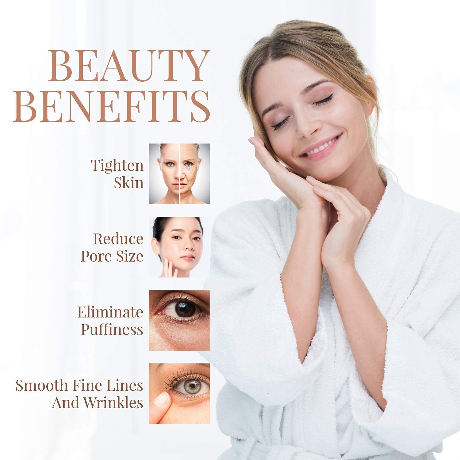 Ice Globes for Facials | Unbreakable Steel Cooling Roller | Cryo Sticks for Face | Massager for Face Neck & Eyes | Skin Care for Dark Circles, Puffiness, Wrinkles, Collagen Production (White) - Velinare