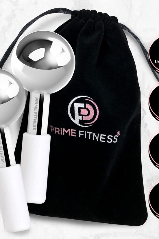 Ice Globes for Facials | Unbreakable Steel Cooling Roller | Cryo Sticks for Face | Massager for Face Neck & Eyes | Skin Care for Dark Circles, Puffiness, Wrinkles, Collagen Production (White) - Velinare